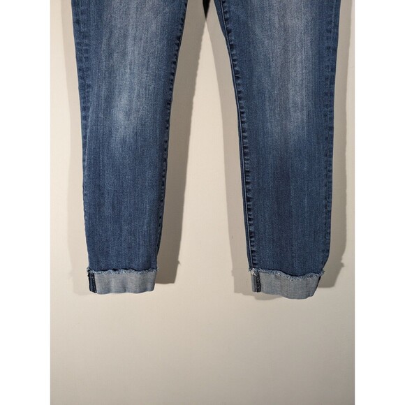 KUT from the Kloth Mid Rise Ankle Cuffed Straight Leg Denim Woman Jeans Size 8 - Picture 3 of 9